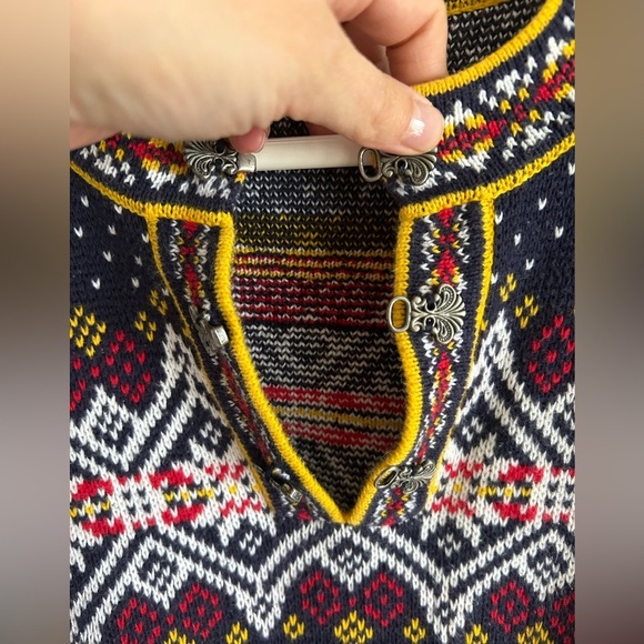 Hanna Andersson Fair Isle Navy Blue Sweater Size Small - Picture 4 of 7